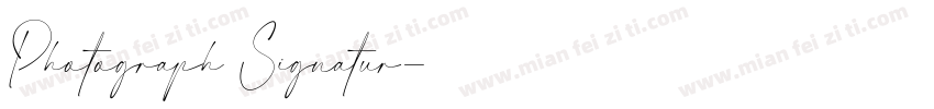 Photograph Signatur字体转换